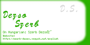 dezso szerb business card